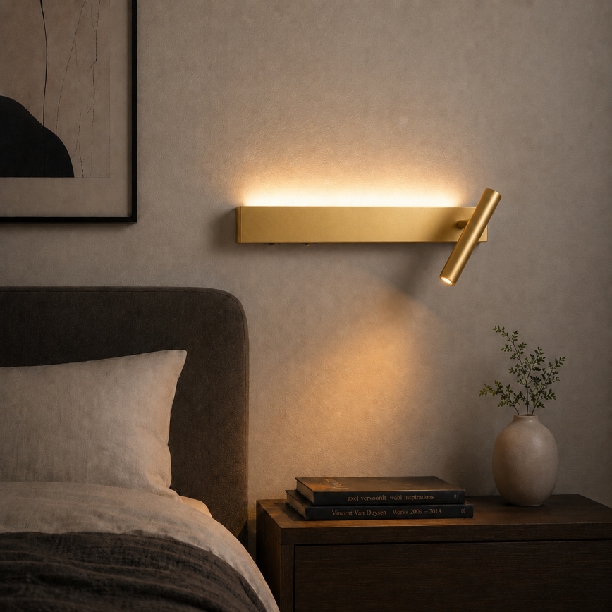 BRILAGI - ARLIX LED seinavalgusti (spot) LED/3W/230V + LED/7W, kuldne, CRI 90