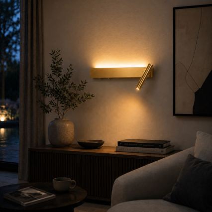 BRILAGI - ARLIX LED seinavalgusti (spot) LED/3W/230V + LED/7W, kuldne, CRI 90