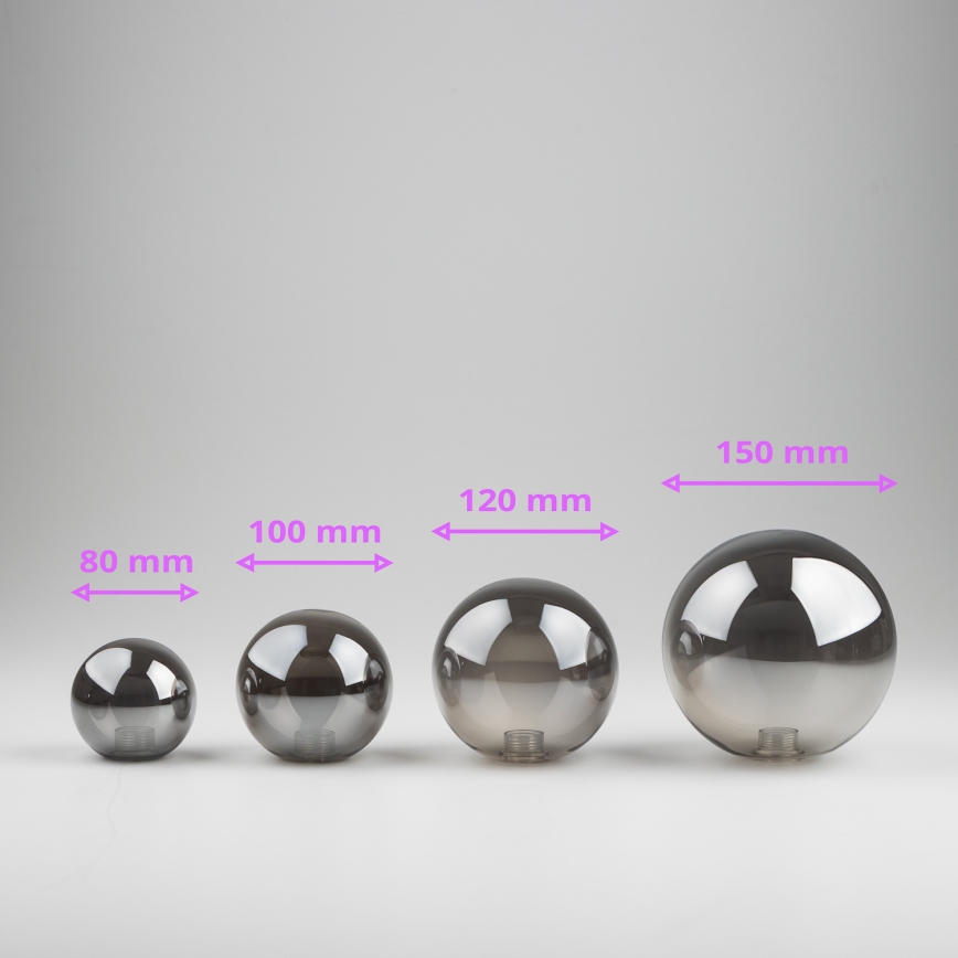 Brilagi - Asendusklaas lühtrile, seinavalgustile ja lambile MISTEL, MILLA d. 10 cm suitsune