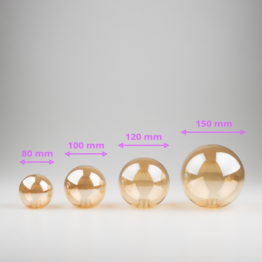 Brilagi - Asendusklaas lühtrile, seinavalgustile ja lambile MISTEL, MILLA d. 15 cm kuldne