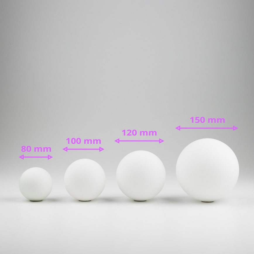 Brilagi - Asendusklaas lühtrile, seinavalgustile ja lambile MISTEL, MILLA d. 8 cm valge