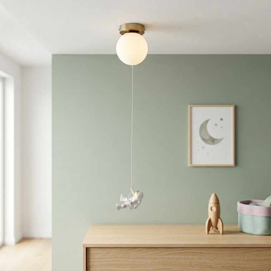 Brilagi - ASTRO laste laelamp 1xE14/15W/230V valge