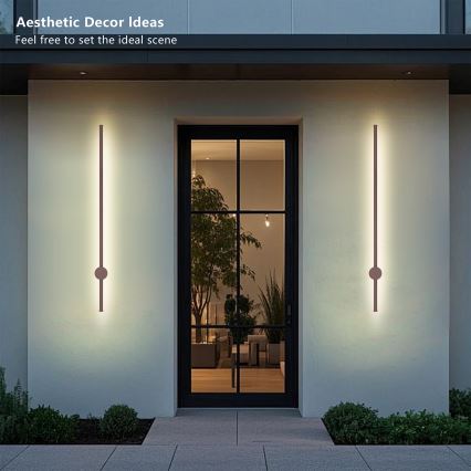 Brilagi - LED välisseinavalgusti AURA LED/20W/230V 3000K IP54 97 cm pruun CRI 90