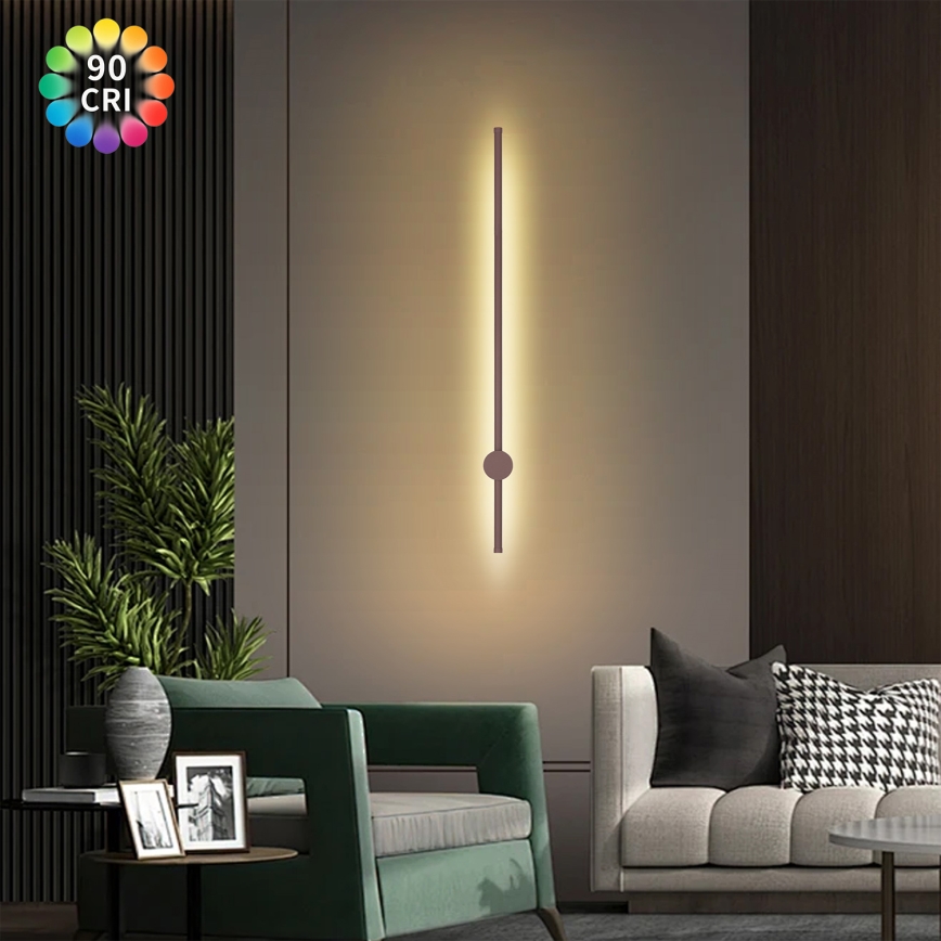 Brilagi - LED välisseinavalgusti AURA LED/20W/230V 3000K IP54 97 cm pruun CRI 90