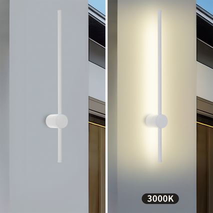 Brilagi - AURA LED välisseinavalgusti 12W/230V 3000K IP54 65 cm, valge, CRI 90