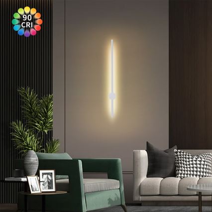 Brilagi - AURA LED välisseinavalgusti 12W/230V 3000K IP54 65 cm, valge, CRI 90