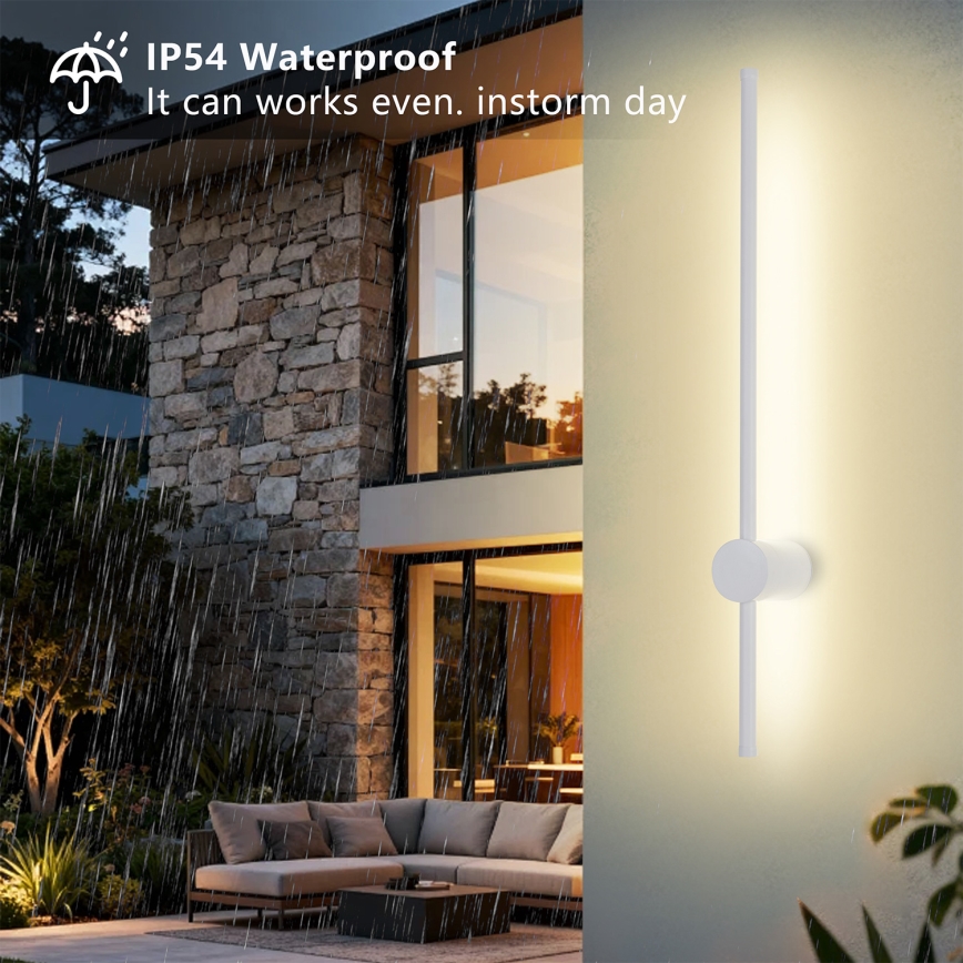 Brilagi - AURA LED välisseinavalgusti 12W/230V 3000K IP54 65 cm, valge, CRI 90