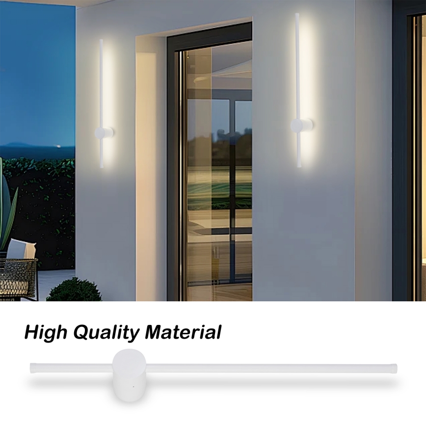 Brilagi - AURA LED välisseinavalgusti 12W/230V 3000K IP54 65 cm, valge, CRI 90