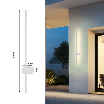 Brilagi - AURA LED välisseinavalgusti 12W/230V 3000K IP54 65 cm, valge, CRI 90