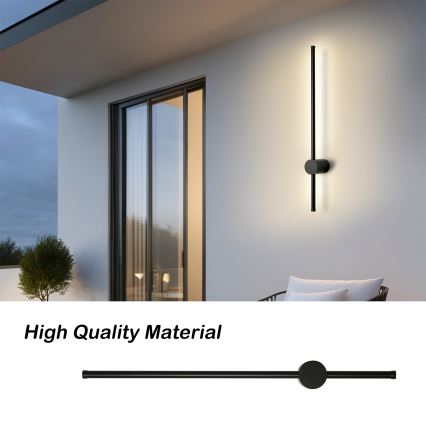 Brilagi - LED välisseinavalgusti AURA LED/12W/230V 3000K IP54 65 cm must
