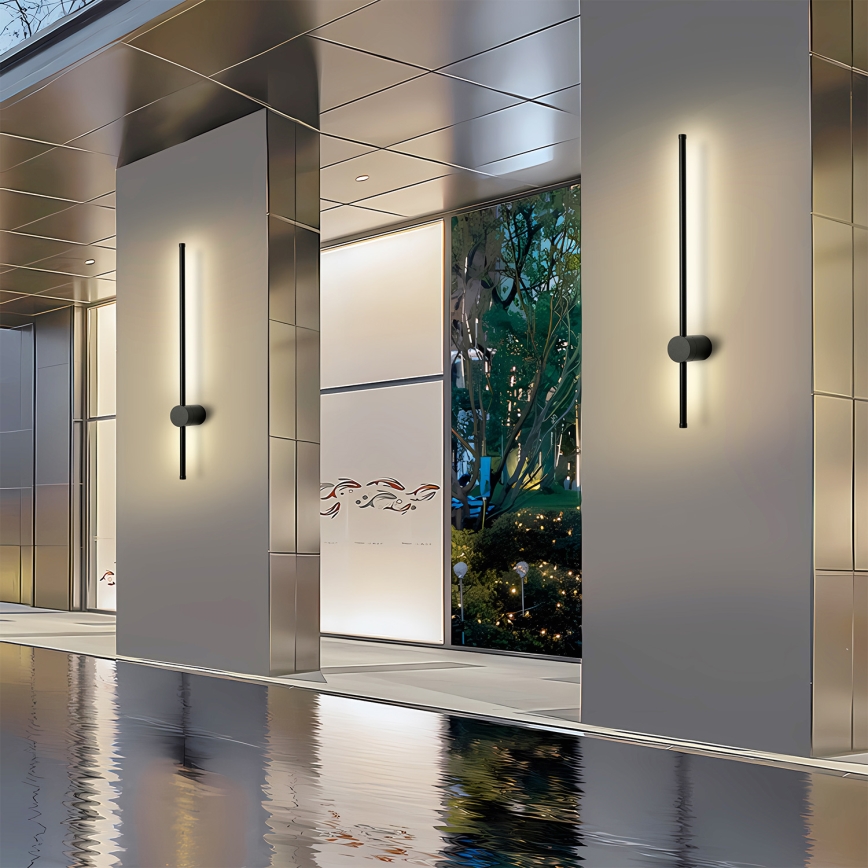 Brilagi - AURA LED välisseinavalgusti LED/12W/230V 4000K IP54 65 cm must CRI 90