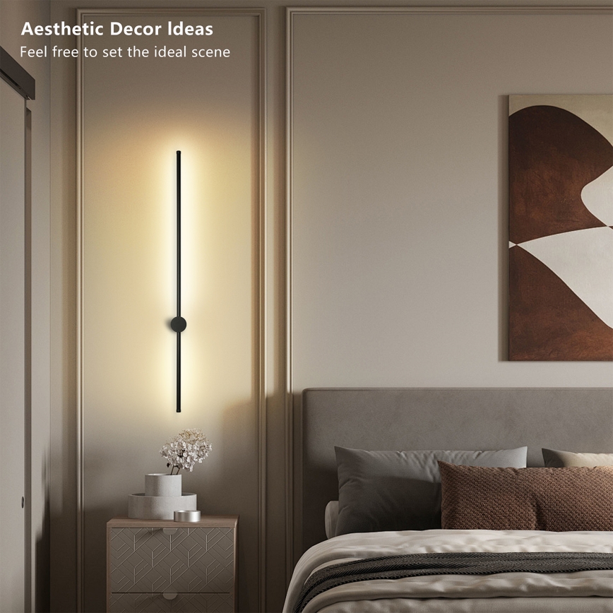 Brilagi - LED välisseinavalgusti AURA LED/20W/230V 4000K IP54 97 cm must CRI 90