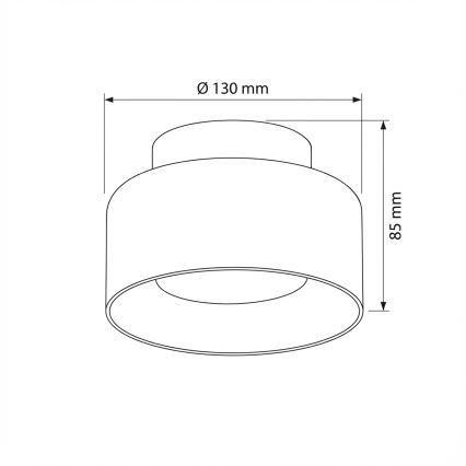Brilagi - AURA LUX suunatav laevalgusti 1xGX53/30W/230V, läbimõõt 13 cm, kuldne