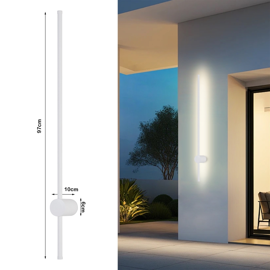 Brilagi - LED välisseinavalgusti AURA LED/20W/230V 3000K IP54 97 cm valge CRI 90