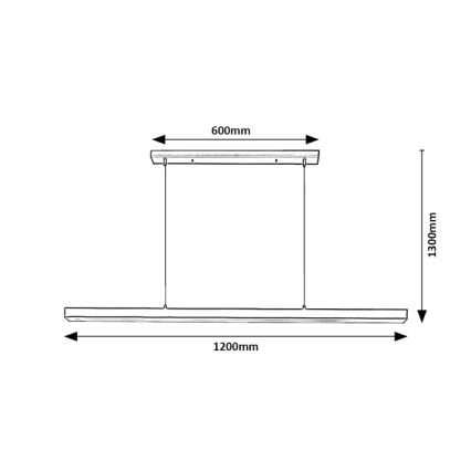 Brilagi - AXIS LED-rippvalgusti kaablil LED/30W/230V must