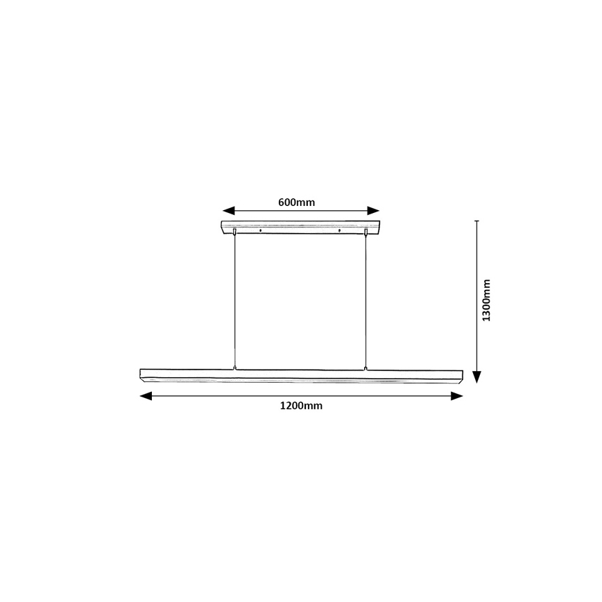 Brilagi - AXIS LED-rippvalgusti kaablil LED/30W/230V must