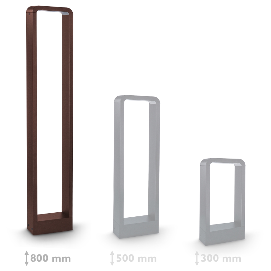 Brilagi - BARI LED välisvalgusti, 7 W, 230 V, 3000/4000/6000 K, pruun, IP54, 80 cm