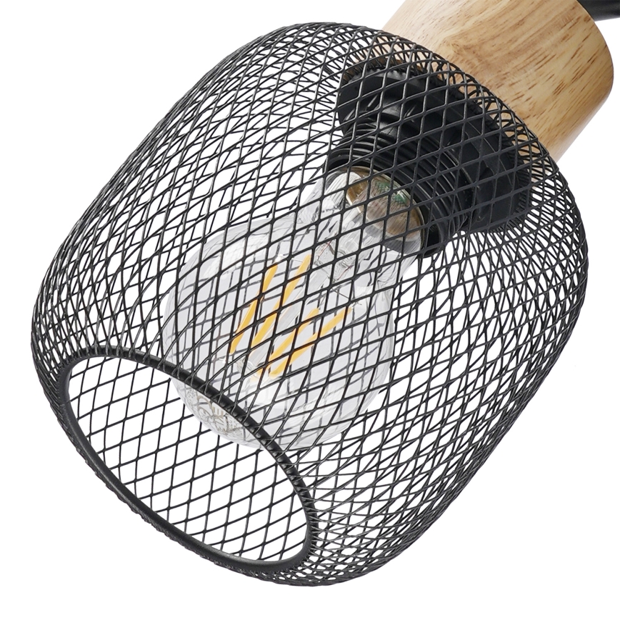 Brilagi - BASKLITE suunavalgusti 3xE27/15W/230V kummipuit/must