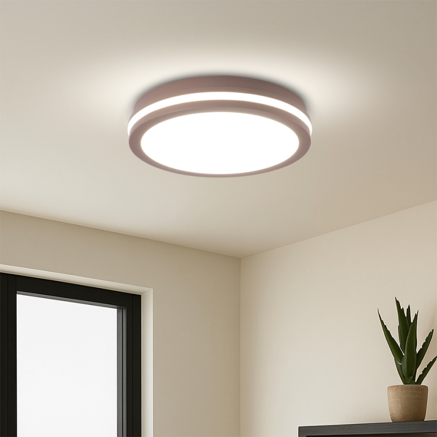 Brilagi - LED välisvalgusti BENE liikumisanduriga LED/24W/230V läbimõõduga 26 cm pruun IP54