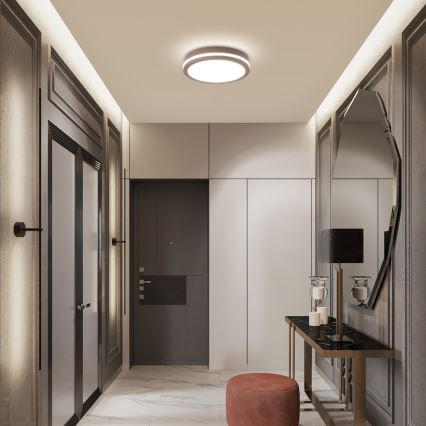 Brilagi - LED välisvalgusti BENE liikumisanduriga LED/24W/230V läbimõõduga 26 cm pruun IP54
