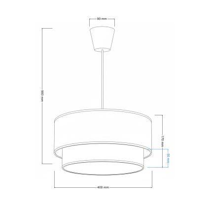 Brilagi - LED laste rippvalgusti kaabliga BOBO 1xE27/60W/230V läbimõõt 40 cm valge/roheline/loomamustriga