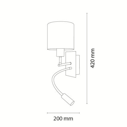BRILAGI - LED laste painduv seinavalgusti BOBO 1xE27/25W/230V + LED/3W mattkroom/valge/loomamotiivid