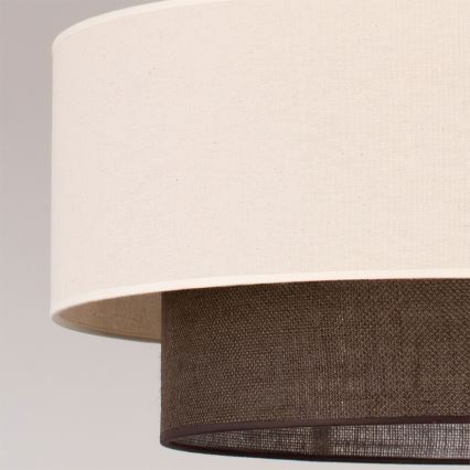 Brilagi - BOHO-stiilis LED-lühter traadil 3xE27/15W/230V Ø 60 cm kreemjas/pruun