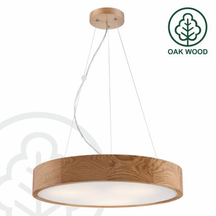 Brilagi - CARVALHO LED-ripplühter trossil, 3xE27/15W/230V, tamm, läbimõõt 47,5 cm
