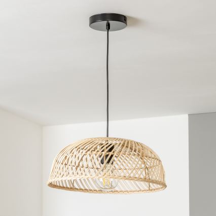 Brilagi - CERIA BOHO LED-lühter riputuskaabliga, 1xE27/40W/230V, läbimõõt 40 cm, rotangist