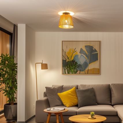 Brilagi - CERIA BOHO LED-pinnapealne lühter 1xE27/40W/230V, läbimõõt 28 cm, pruun