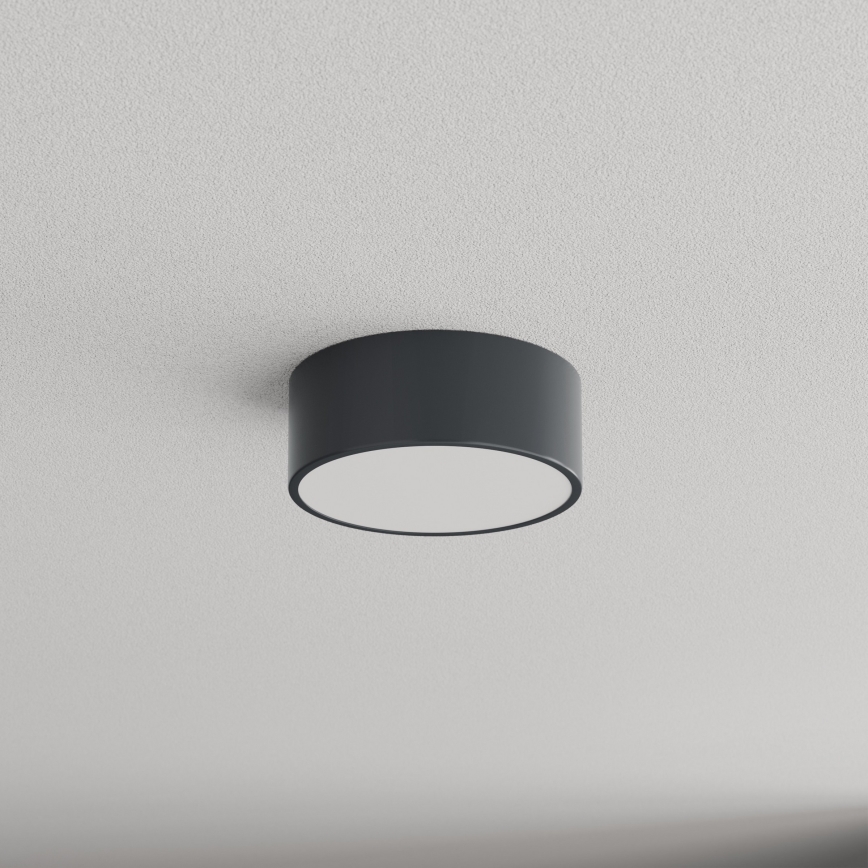 Brilagi - vannitoa laelamp CLARE liikumis- ja hämarusanduriga, 1x E27/24W/230V, läbimõõt 20 cm, antratsiit, IP54