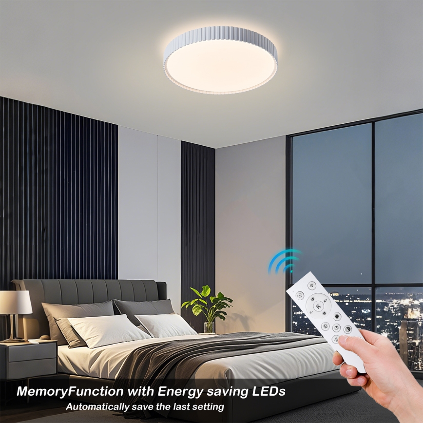 Brilagi - hämardatav LED-laelamp CORVO LED/54W/230V 3000-6000K valge läbimõõt 40 cm + kaugjuhtimispult