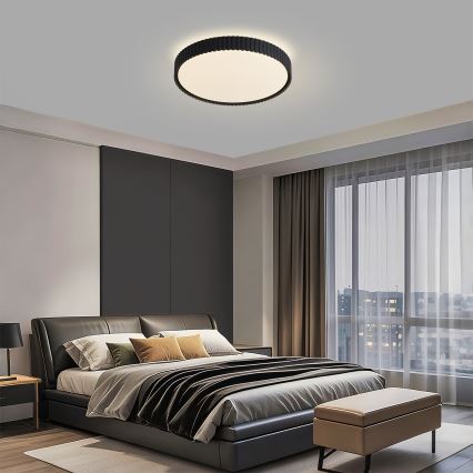 Brilagi - hämardatav LED-laelamp CORVO LED/54W/230V 3000-6000K must, läbimõõt 40 cm + kaugjuhtimispult