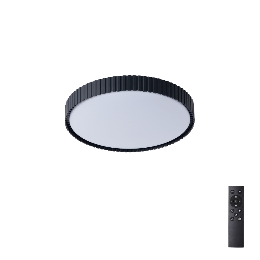 Brilagi - hämardatav LED-laelamp CORVO LED/54W/230V 3000-6000K must, läbimõõt 40 cm + kaugjuhtimispult