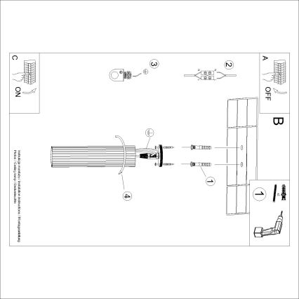 Brilagi - CRESTO spottvalgusti 1xGU10/10W/230V 30 cm kuldne