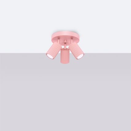 Brilagi - CRESTO suunavalgusti 3xGU10/10W/230V roosa