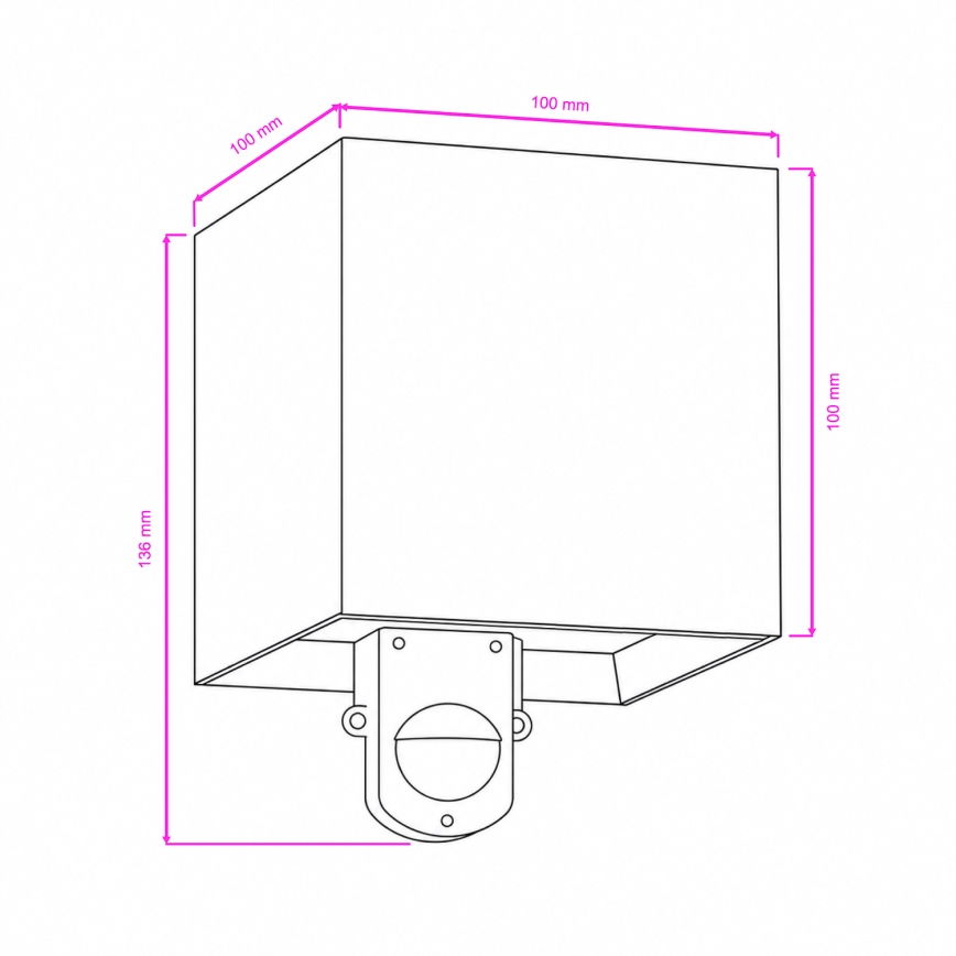 BRILAGI - CUBE LED välisseinavalgusti 6W/230V liikumisanduriga, must, IP65