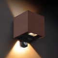 Brilagi - CUBE LED välisseinavalgusti liikumisanduriga LED/6W/230V pruun IP65