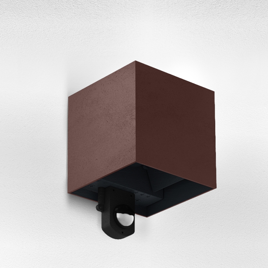 Brilagi - CUBE LED välisseinavalgusti liikumisanduriga LED/6W/230V pruun IP65