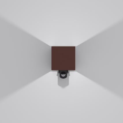 Brilagi - CUBE LED välisseinavalgusti liikumisanduriga LED/6W/230V pruun IP65