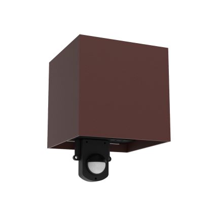 Brilagi - CUBE LED välisseinavalgusti liikumisanduriga LED/6W/230V pruun IP65