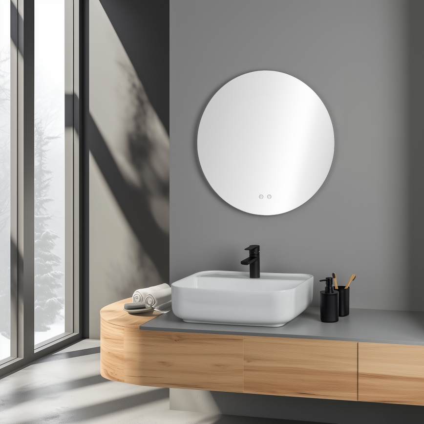 Brilagi - LED-vannitoa soojendusega peegel DEMI ECO LED/12W/230V läbimõõt 60 cm IP44 CRI 90 hämardatav + CCT