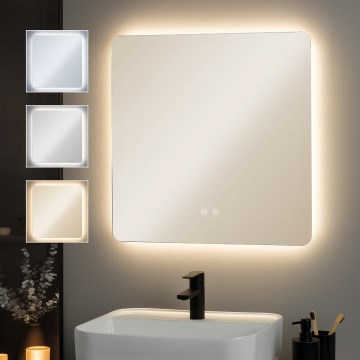 Brilagi - DIANA LED-vannitoa soojendusega peegel, 17 W, 230 V, 60x60 cm, IP44, CRI 90, hämardatav + CCT