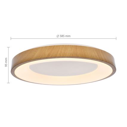 Brilagi - Hämardatav LED-laelamp DORIA LED/60W/230V 3000–6500 K Ø 60 cm + kaugjuhtimispult