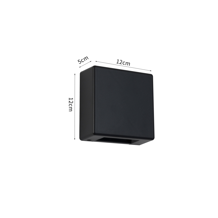 Brilagi - DOUBLERAY LED/6W/230V välisseinale mõeldud seinavalgusti, must, IP54