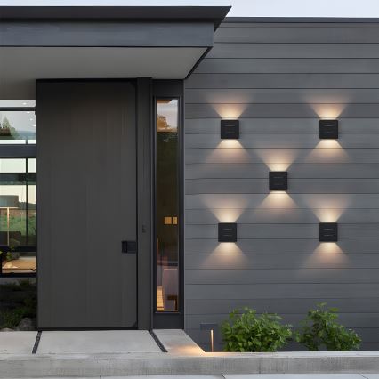 Brilagi - DOUBLERAY LINE LED/6W/230V välisseinavalgusti, must, IP54