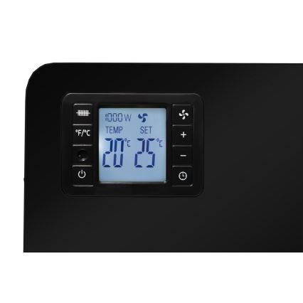 Brilagi - Elektriline konvektor küttekeha 1000/1300/2300W LCD/taimer/TURBO/termostaat must + kaugjuhtimispult