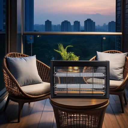 Brilagi - Elektriline putukalamp 2xUV/10W/230V 60 m2 must