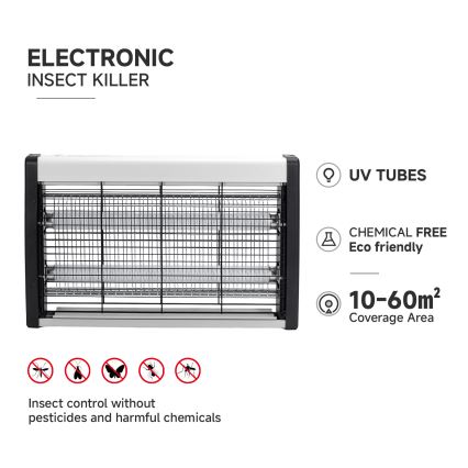 Brilagi - Elektriline putukapüüdja 2xUV/10W/230V 60 m2