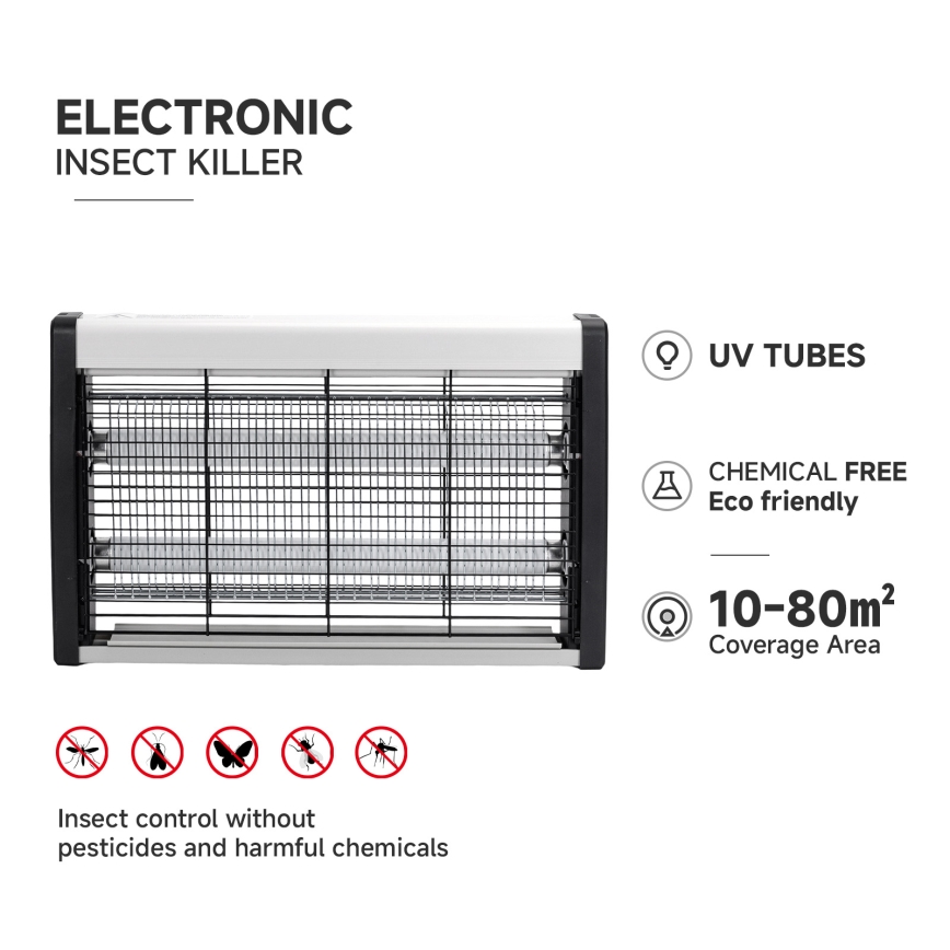 Brilagi - Elektriline putukapüüdja 2xUV/15W/230V 80 m2
